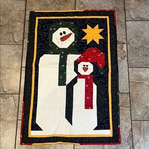 Homemade Christmas Quilted wall hanging or table runner